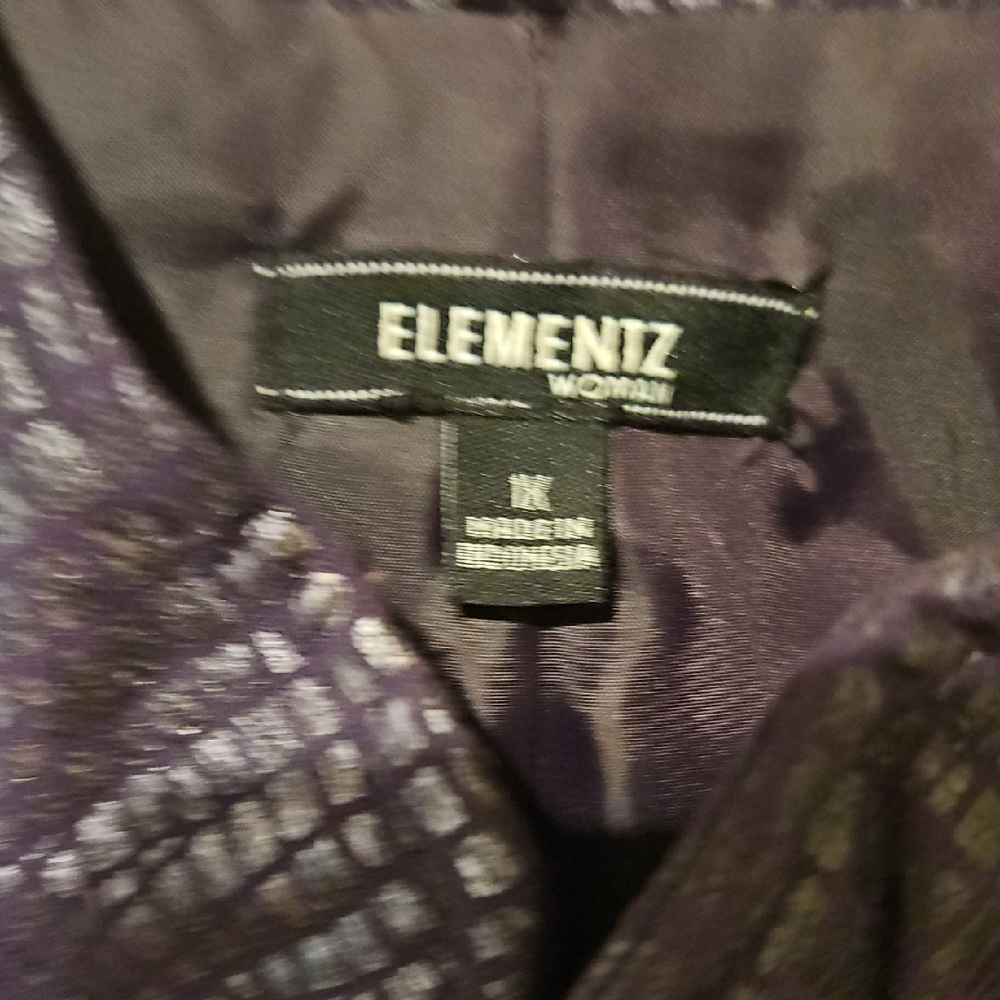 Elementz Shiny Black Croc-Patterned Jacket - image 4